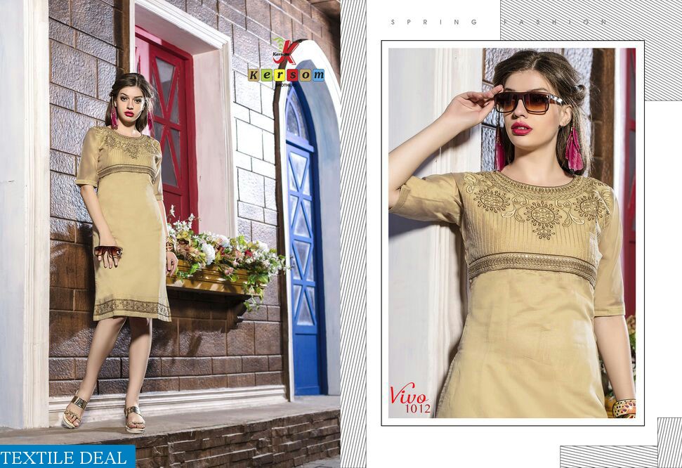 kersom vivo Wholesale kora Silk Ready made kurtis